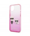 Karl Lagerfeld Gradient Ikonik Karl&Choupette Case for iPhone 13 mini - Pink