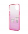 Karl Lagerfeld Gradient Ikonik Karl&Choupette Case for iPhone 13 mini - Pink