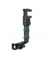 Adjustable car rearview mirror holder for smartphone black