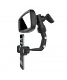 Adjustable car rearview mirror holder for smartphone black