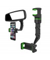 Adjustable car rearview mirror holder for smartphone