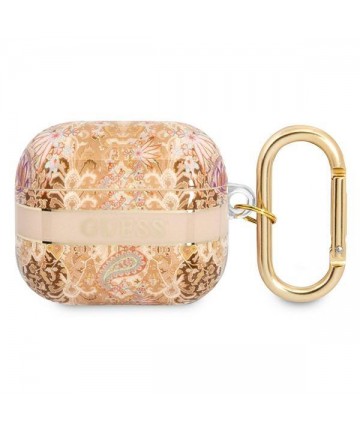 Guess GUA3HHFLD AirPods 3 cover gold/gold Paisley Strap Collection