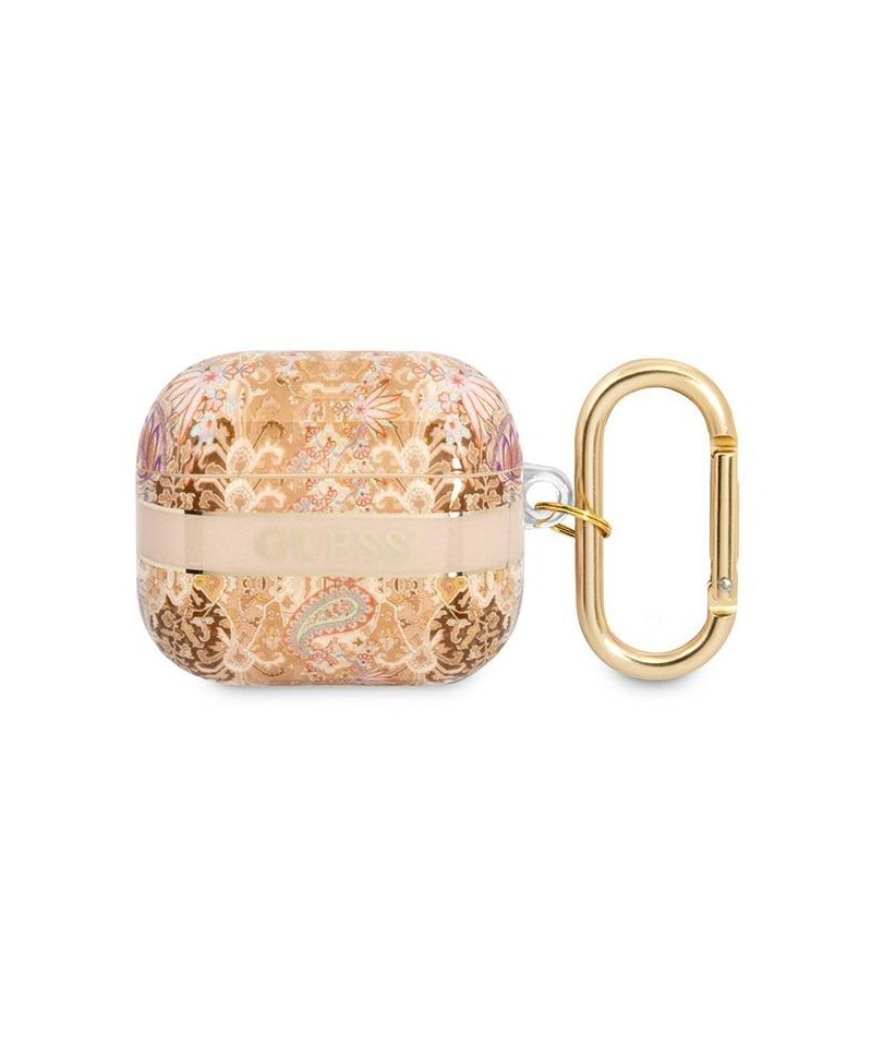Guess GUA3HHFLD AirPods 3 cover gold/gold Paisley Strap Collection