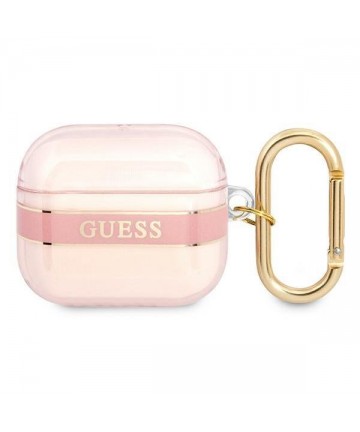 Guess GUA3HHTSP AirPods 3 cover pink/pink Strap Collection