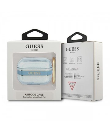 Guess GUAPHHTSB AirPods Pro cover blue/blue Strap Collection