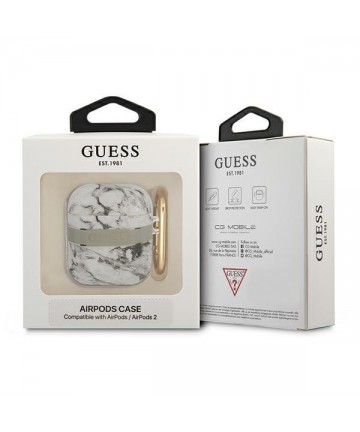 Guess GUA2HCHMAG AirPods cover grey/grey Marble Strap Collection