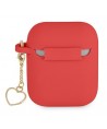 Guess GUA2LSCHSR AirPods cover red/red Silicone Charm Heart Collection