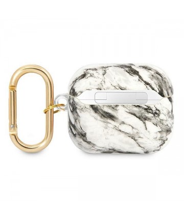 Guess GUA3HCHMAG AirPods 3 cover grey/grey Marble Strap Collection