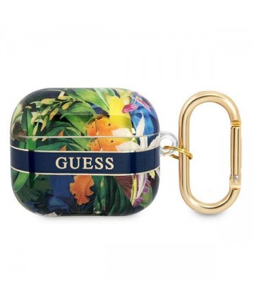 Guess GUA3HHFLB AirPods 3 cover blue/blue Flower Strap Collection