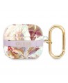 Guess GUA3HHFLU AirPods 3 cover purple/purple Flower Strap Collection