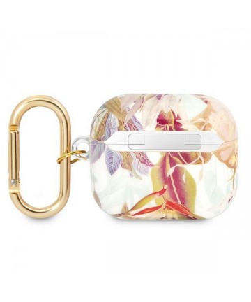 Guess GUA3HHFLU AirPods 3 cover purple/purple Flower Strap Collection