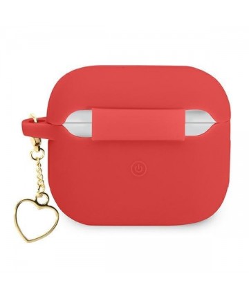 Guess GUA3LSCHSR AirPods 3 cover red/red Silicone Charm Heart Collection