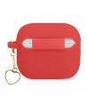 Guess GUA3LSCHSR AirPods 3 cover red/red Silicone Charm Heart Collection