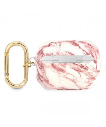 Guess GUAPHCHMAP AirPods Pro cover pink/pink Marble Strap Collection