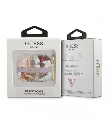 Guess GUAPHHFLU AirPods Pro cover purple/purple Flower Strap Collection