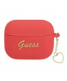 Guess GUAPLSCHSR AirPods Pro cover red/red Silicone Charm Heart Collection