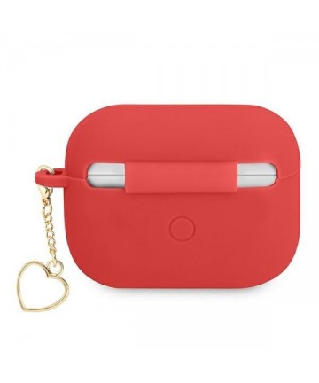 Guess GUAPLSCHSR AirPods Pro cover red/red Silicone Charm Heart Collection