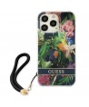 Guess GUHCP13LHFLSB iPhone 13 Pro / 13 6.1" blue/blue hardcase Flower Strap