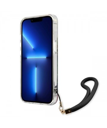Guess GUHCP13LHFLSB iPhone 13 Pro / 13 6.1" blue/blue hardcase Flower Strap