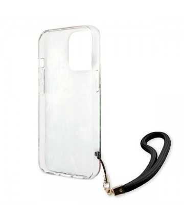 Guess GUHCP13LHFLSB iPhone 13 Pro / 13 6.1" blue/blue hardcase Flower Strap