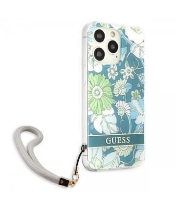 Guess GUHCP13LHFLSN iPhone 13 Pro / 13 6.1" green/green hardcase Flower Strap