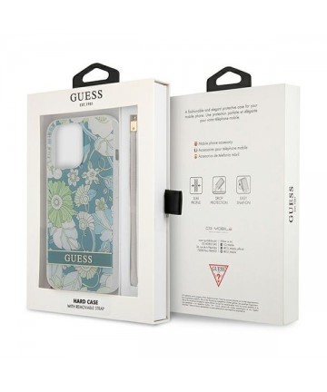 Guess GUHCP13LHFLSN iPhone 13 Pro / 13 6.1" green/green hardcase Flower Strap
