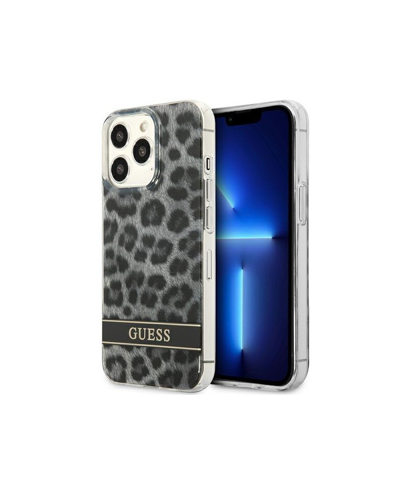 Guess GUHCP13LHSLEOK iPhone 13 Pro / 13 6.1" grey/grey hardcase Leopard