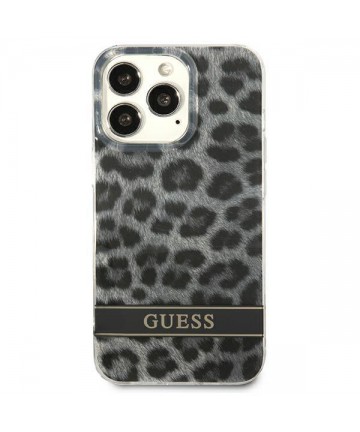 Guess GUHCP13LHSLEOK iPhone 13 Pro / 13 6.1" grey/grey hardcase Leopard