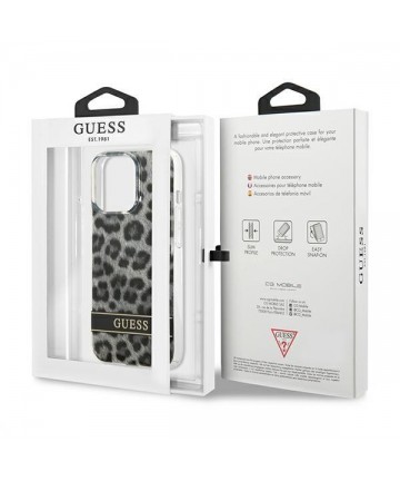 Guess GUHCP13LHSLEOK iPhone 13 Pro / 13 6.1" grey/grey hardcase Leopard