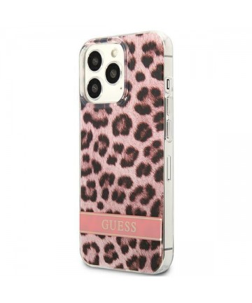 Guess GUHCP13LHSLEOP iPhone 13 Pro / 13 6.1" pink/pink hardcase Leopard
