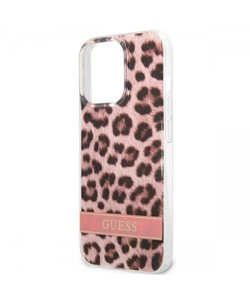 Guess GUHCP13LHSLEOP iPhone 13 Pro / 13 6.1" pink/pink hardcase Leopard