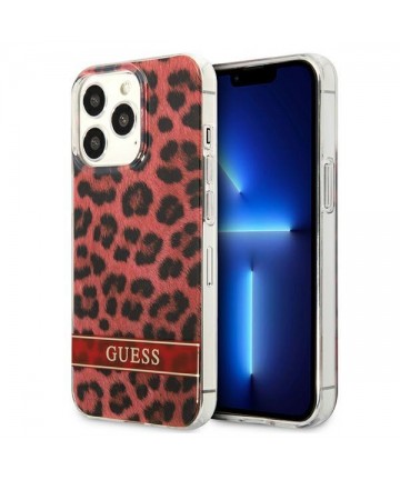 Guess GUHCP13LHSLEOR iPhone 13 Pro / 13 6.1" red/red hardcase Leopard