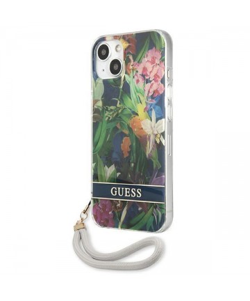 Guess GUHCP13SHFLSB iPhone 13 mini 5.4" blue/blue hardcase Flower Strap