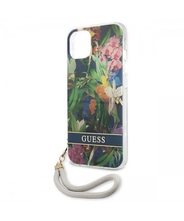 Guess GUHCP13SHFLSB iPhone 13 mini 5.4" blue/blue hardcase Flower Strap