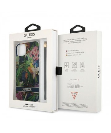 Guess GUHCP13SHFLSB iPhone 13 mini 5.4" blue/blue hardcase Flower Strap