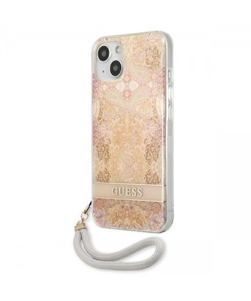 Guess GUHCP13SHFLSD iPhone 13 mini 5.4" gold/gold hardcase Flower Strap