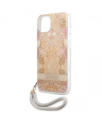 Guess GUHCP13SHFLSD iPhone 13 mini 5.4" gold/gold hardcase Flower Strap