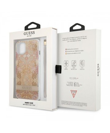 Guess GUHCP13SHFLSD iPhone 13 mini 5.4" gold/gold hardcase Flower Strap