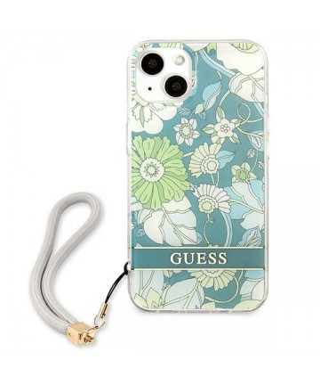 Guess GUHCP13SHFLSN iPhone 13 mini 5.4" green/green hardcase Flower Strap