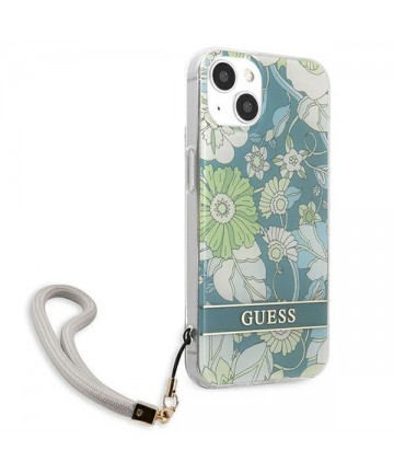 Guess GUHCP13SHFLSN iPhone 13 mini 5.4" green/green hardcase Flower Strap