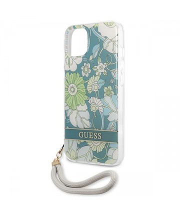 Guess GUHCP13SHFLSN iPhone 13 mini 5.4" green/green hardcase Flower Strap
