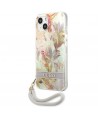 Guess GUHCP13SHFLSU iPhone 13 mini 5.4" purple/purple hardcase Flower Strap