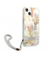 Guess GUHCP13SHFLSU iPhone 13 mini 5.4" purple/purple hardcase Flower Strap