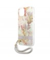 Guess GUHCP13SHFLSU iPhone 13 mini 5.4" purple/purple hardcase Flower Strap