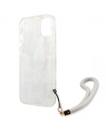 Guess GUHCP13SHFLSU iPhone 13 mini 5.4" purple/purple hardcase Flower Strap
