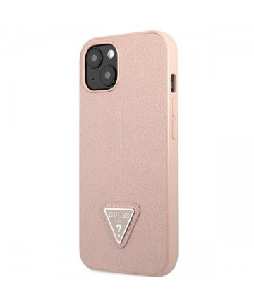 Guess GUHCP13SPSATLP iPhone 13 mini 5.4" pink/pink hardcase SaffianoTriangle Logo