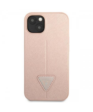 Guess GUHCP13SPSATLP iPhone 13 mini 5.4" pink/pink hardcase SaffianoTriangle Logo