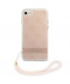 Guess GUOHCI8H4STP iPhone SE 2022 / SE 2020 / 7/ 8 pink/pink hardcase 4G Print Strap