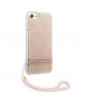 Guess GUOHCI8H4STP iPhone SE 2022 / SE 2020 / 7/ 8 pink/pink hardcase 4G Print Strap