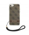 Guess GUOHCI8H4STW iPhone SE 2022 / SE 2020 / 7/ 8 brown/brown hardcase 4G Print Strap